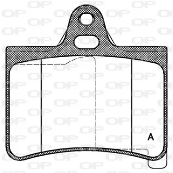 Jeu de 4 plaquettes de frein arrière OPEN PARTS BPA0830.00