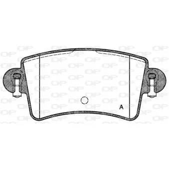 Jeu de 4 plaquettes de frein arrière OPEN PARTS BPA0833.00