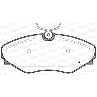 Jeu de 4 plaquettes de frein avant OPEN PARTS BPA0834.20