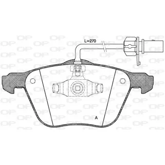 Jeu de 4 plaquettes de frein avant OPEN PARTS BPA0836.02