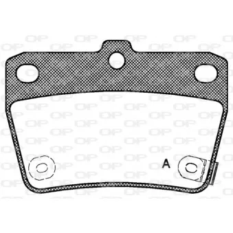 Jeu de 4 plaquettes de frein arrière OPEN PARTS BPA0839.02