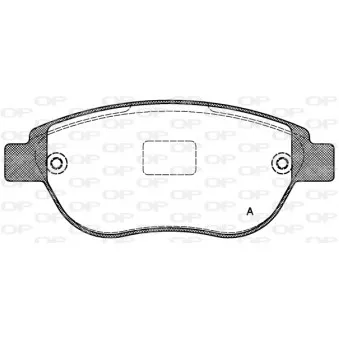 Jeu de 4 plaquettes de frein avant OPEN PARTS BPA0841.00