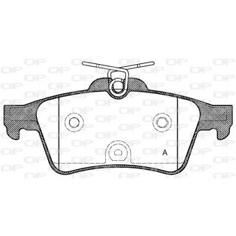 Jeu de 4 plaquettes de frein arrière OPEN PARTS BPA0842.40