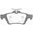 Jeu de 4 plaquettes de frein arrière OPEN PARTS BPA0842.70 - Visuel 1