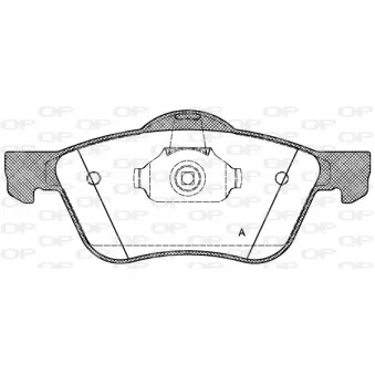 Jeu de 4 plaquettes de frein avant OPEN PARTS BPA0844.00