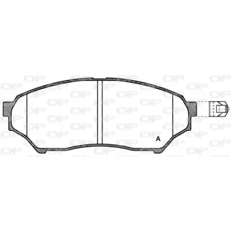 Jeu de 4 plaquettes de frein avant OPEN PARTS BPA0845.01
