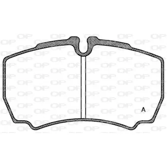 Jeu de 4 plaquettes de frein arrière OPEN PARTS BPA0849.00