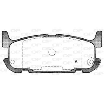 Jeu de 4 plaquettes de frein arrière OPEN PARTS BPA0853.12