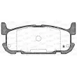 Jeu de 4 plaquettes de frein arrière OPEN PARTS BPA0853.12 - Visuel 2