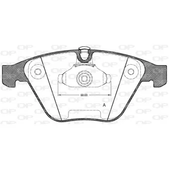 Jeu de 4 plaquettes de frein avant OPEN PARTS BPA0857.00