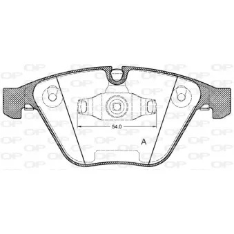 Jeu de 4 plaquettes de frein avant OPEN PARTS BPA0857.10
