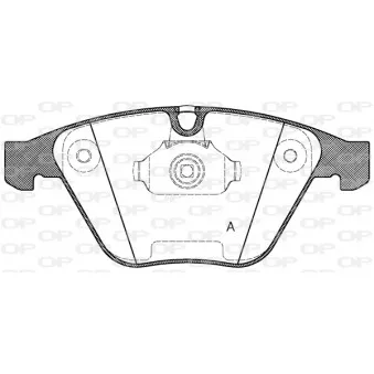 Jeu de 4 plaquettes de frein avant OPEN PARTS BPA0857.30