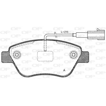 Jeu de 4 plaquettes de frein avant OPEN PARTS BPA0858.11