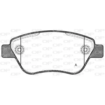 Jeu de 4 plaquettes de frein avant OPEN PARTS BPA0858.30