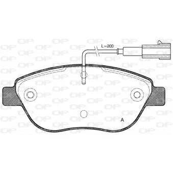 Jeu de 4 plaquettes de frein avant OPEN PARTS BPA0859.01