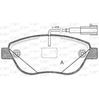Jeu de 4 plaquettes de frein avant OPEN PARTS BPA0859.12