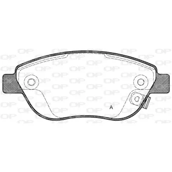 Jeu de 4 plaquettes de frein avant OPEN PARTS BPA0859.21