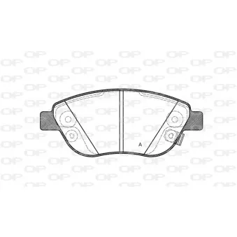 Jeu de 4 plaquettes de frein avant OPEN PARTS BPA0859.32