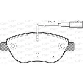 Jeu de 4 plaquettes de frein avant OPEN PARTS BPA0859.45