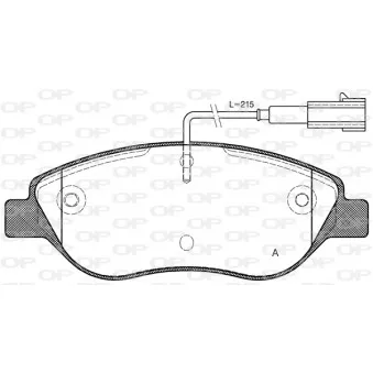 Jeu de 4 plaquettes de frein avant OPEN PARTS BPA0860.02