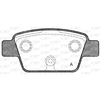 Jeu de 4 plaquettes de frein arrière OPEN PARTS BPA0861.00