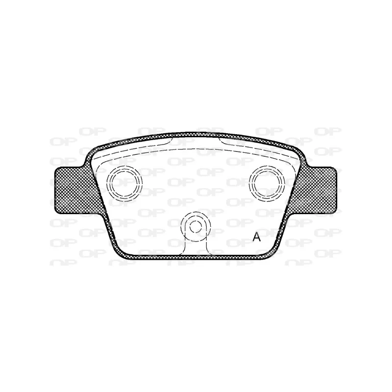 Jeu de 4 plaquettes de frein arrière OPEN PARTS BPA0861.00