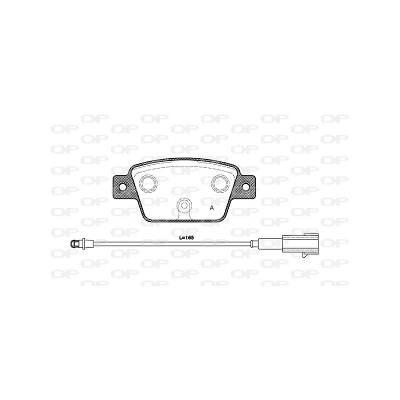 Jeu de 4 plaquettes de frein arrière OPEN PARTS BPA0861.12