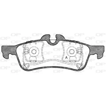 Jeu de 4 plaquettes de frein arrière OPEN PARTS BPA0862.00