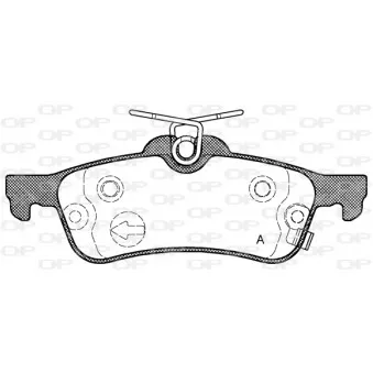 Jeu de 4 plaquettes de frein arrière OPEN PARTS BPA0862.02