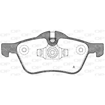 Jeu de 4 plaquettes de frein avant OPEN PARTS BPA0864.00