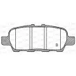 Jeu de 4 plaquettes de frein arrière OPEN PARTS BPA0876.41 - Visuel 2