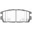 Jeu de 4 plaquettes de frein arrière OPEN PARTS BPA0877.02 - Visuel 1