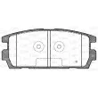 Jeu de 4 plaquettes de frein arrière OPEN PARTS BPA0877.02 - Visuel 2