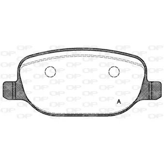Jeu de 4 plaquettes de frein arrière OPEN PARTS BPA0878.00