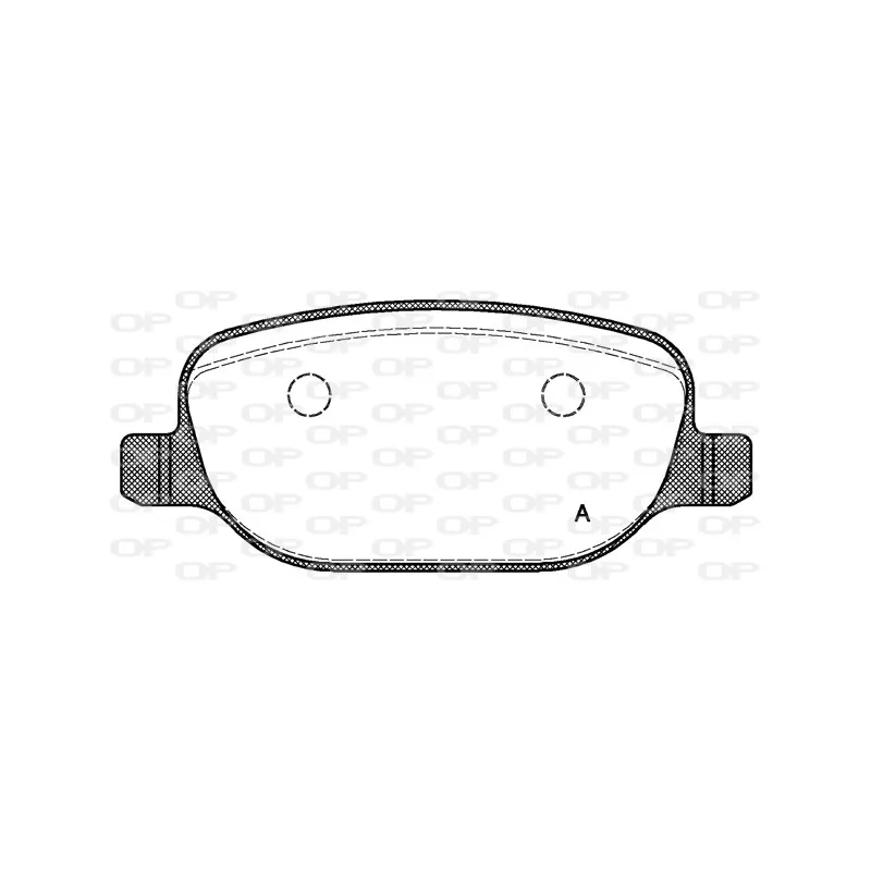 Jeu de 4 plaquettes de frein arrière OPEN PARTS BPA0878.00