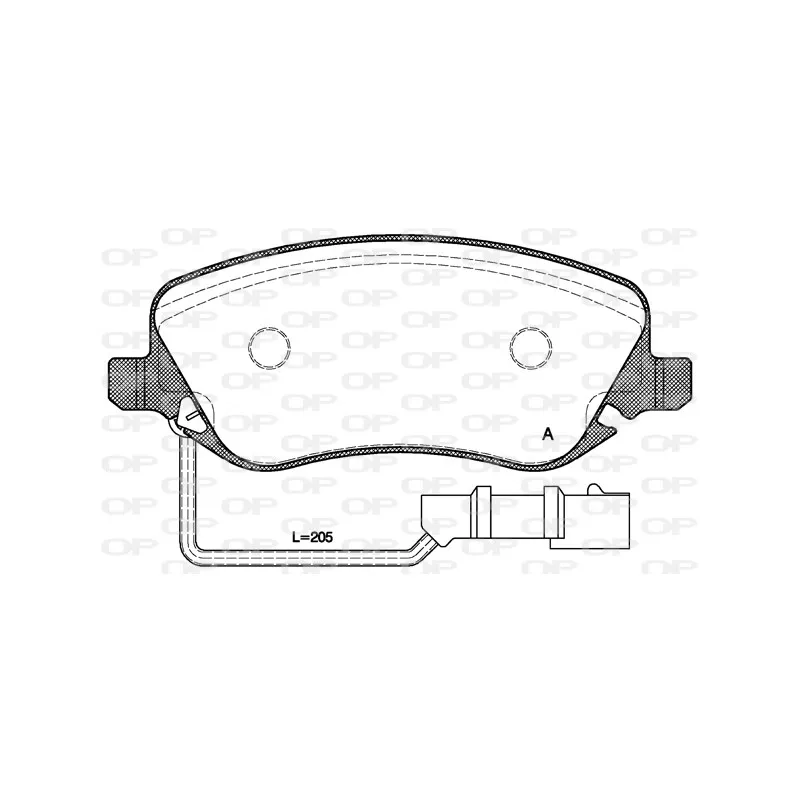 Jeu de 4 plaquettes de frein avant OPEN PARTS BPA0879.02