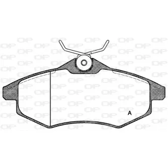 Jeu de 4 plaquettes de frein avant OPEN PARTS BPA0881.00
