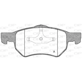 Jeu de 4 plaquettes de frein avant OPEN PARTS BPA0882.00