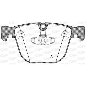 Jeu de 4 plaquettes de frein arrière OPEN PARTS BPA0892.20
