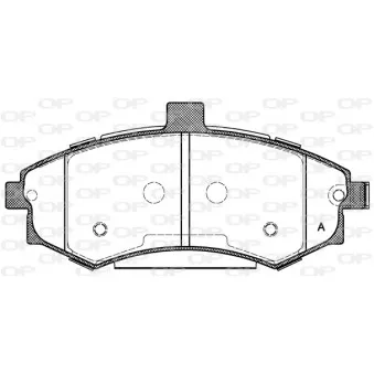 Jeu de 4 plaquettes de frein avant OPEN PARTS BPA0893.02