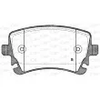 Jeu de 4 plaquettes de frein arrière OPEN PARTS BPA0897.02 - Visuel 2