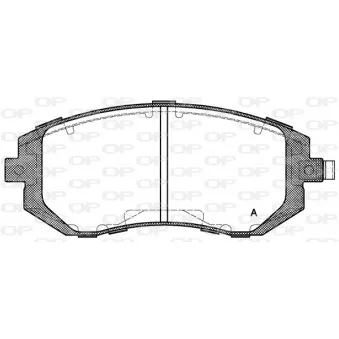 Jeu de 4 plaquettes de frein avant OPEN PARTS BPA0951.02