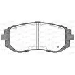 Jeu de 4 plaquettes de frein avant OPEN PARTS BPA0951.02 - Visuel 2