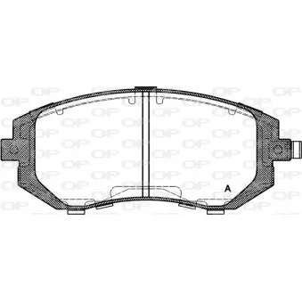 Jeu de 4 plaquettes de frein avant OPEN PARTS BPA0951.11