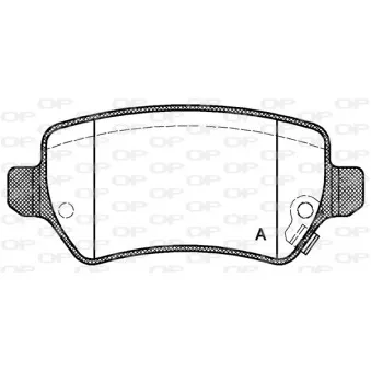 Jeu de 4 plaquettes de frein arrière OPEN PARTS BPA0957.02
