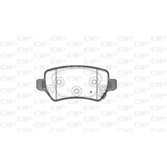Jeu de 4 plaquettes de frein arrière OPEN PARTS BPA0957.22