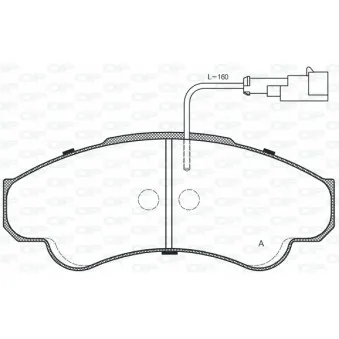 Jeu de 4 plaquettes de frein avant OPEN PARTS BPA0959.11