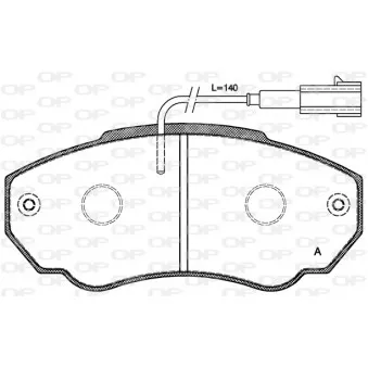 Jeu de 4 plaquettes de frein avant OPEN PARTS BPA0960.01