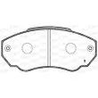 Jeu de 4 plaquettes de frein avant OPEN PARTS BPA0960.01 - Visuel 2