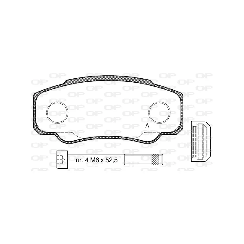 Jeu de 4 plaquettes de frein arrière OPEN PARTS BPA0961.00
